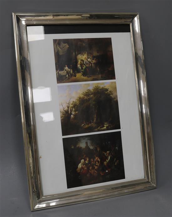 A George V silver rectangular photograph frame, Wilmot Manufacturing Co, Birmingham, 1912, 35.4cm.